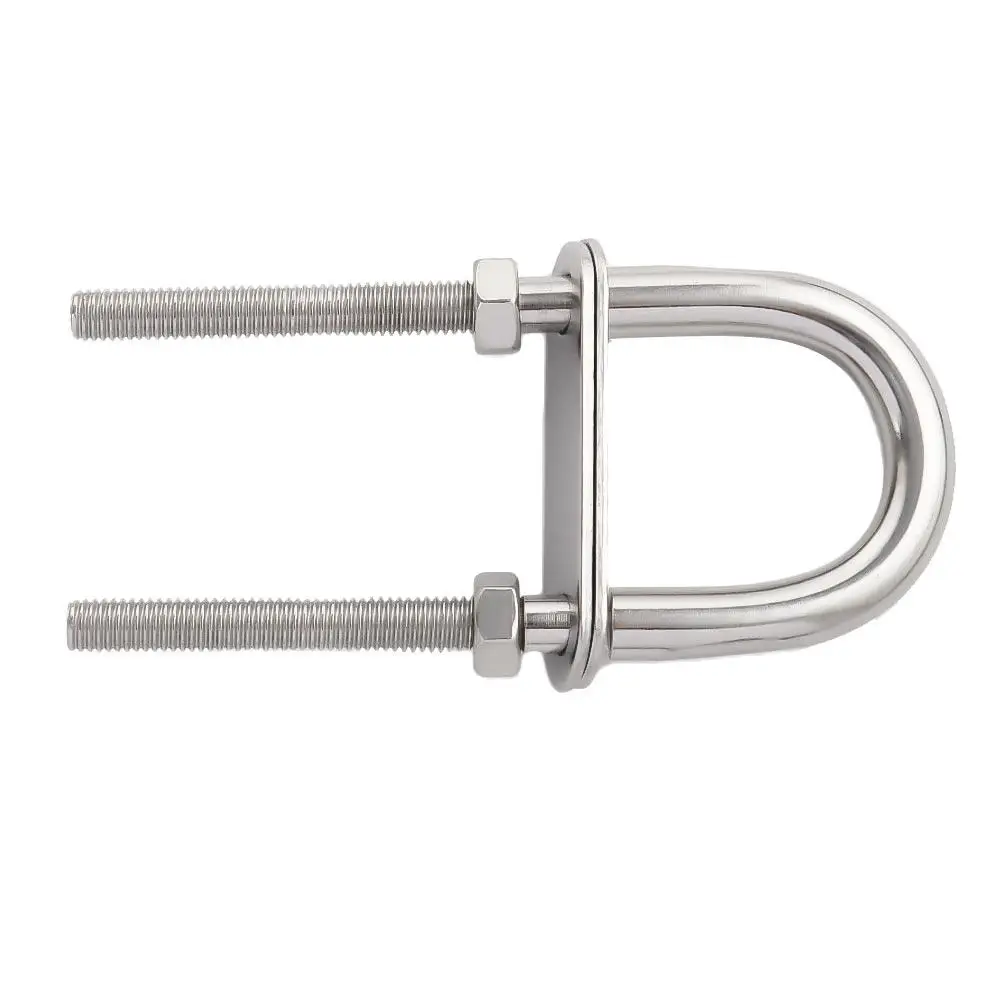 Yacht accessories Boat Hardware U-bolt 304 Stainless Steel Metal U-bolt Bow Stern Eye Rope Rigging Screw with Nut Screw Pads