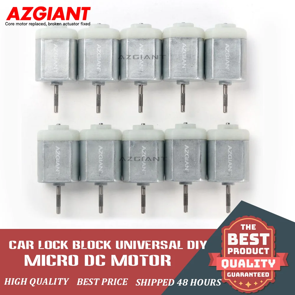 AZGIANT 10pcs Universal Large Torque FC130 DIY 12V DC Mini Motor for Car Lock Block Car Accessories