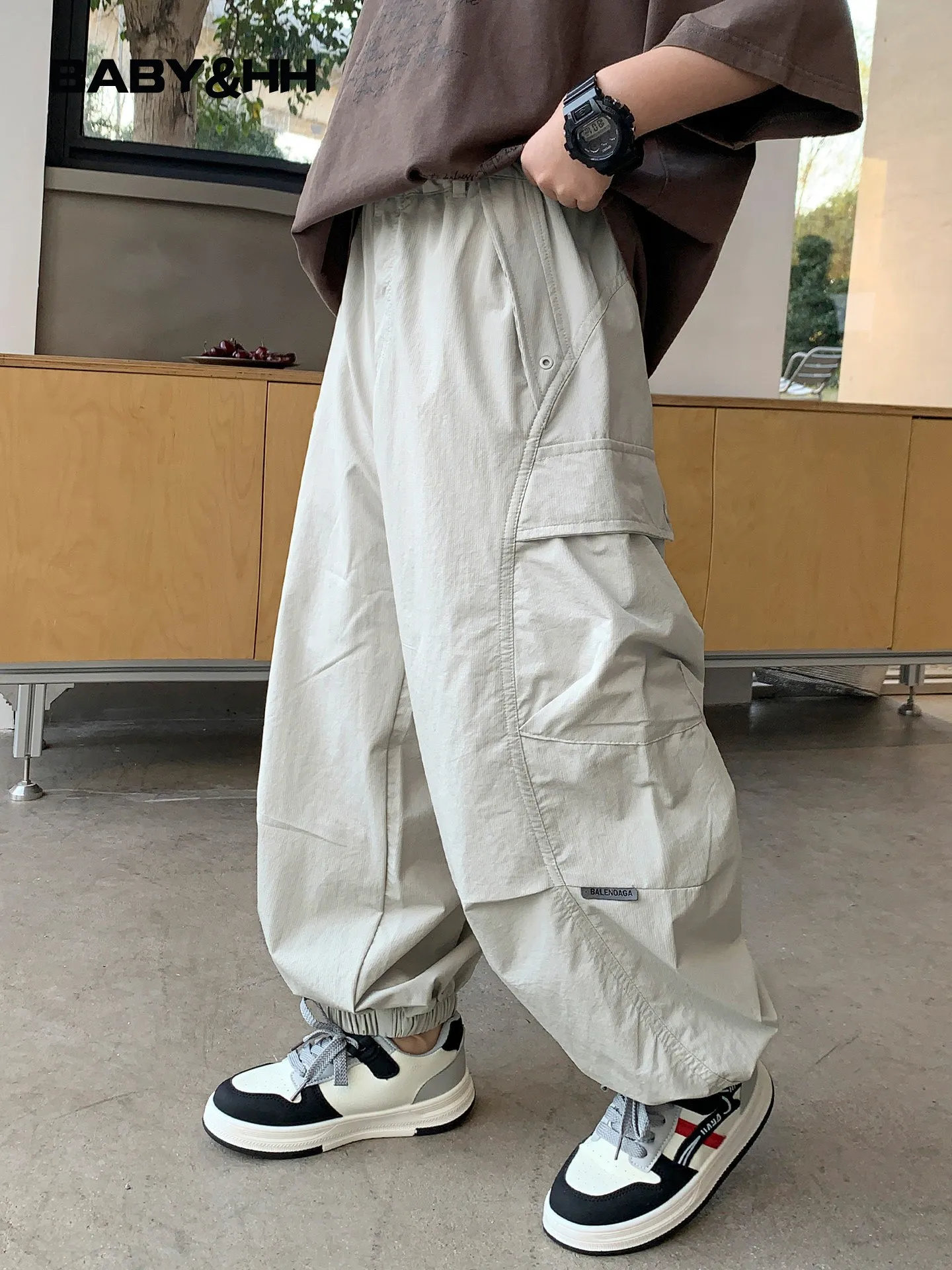 boys-summer-quick-dry-sports-ice-silk-workwear-mosquito-proof-long-pants-thin-cotton-polyester-blend-loose-fit-daily-wear