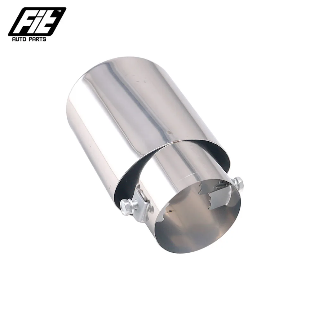 

2.5'' Car Exhaust Muffler Tip Stainless Steel Rolled Tail Pipe Modified Car Rear Exhaust Throat