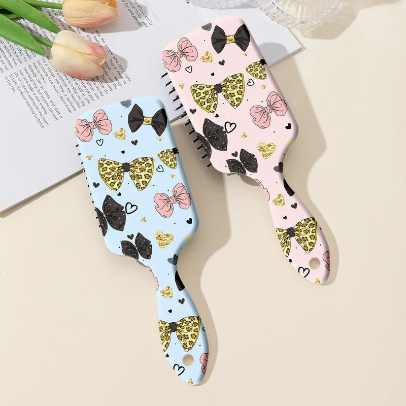 1pc butterfly knot pattern airbag massage comb-anti-static,with smooth styling,combing, and knotting,Special for real hair wigs