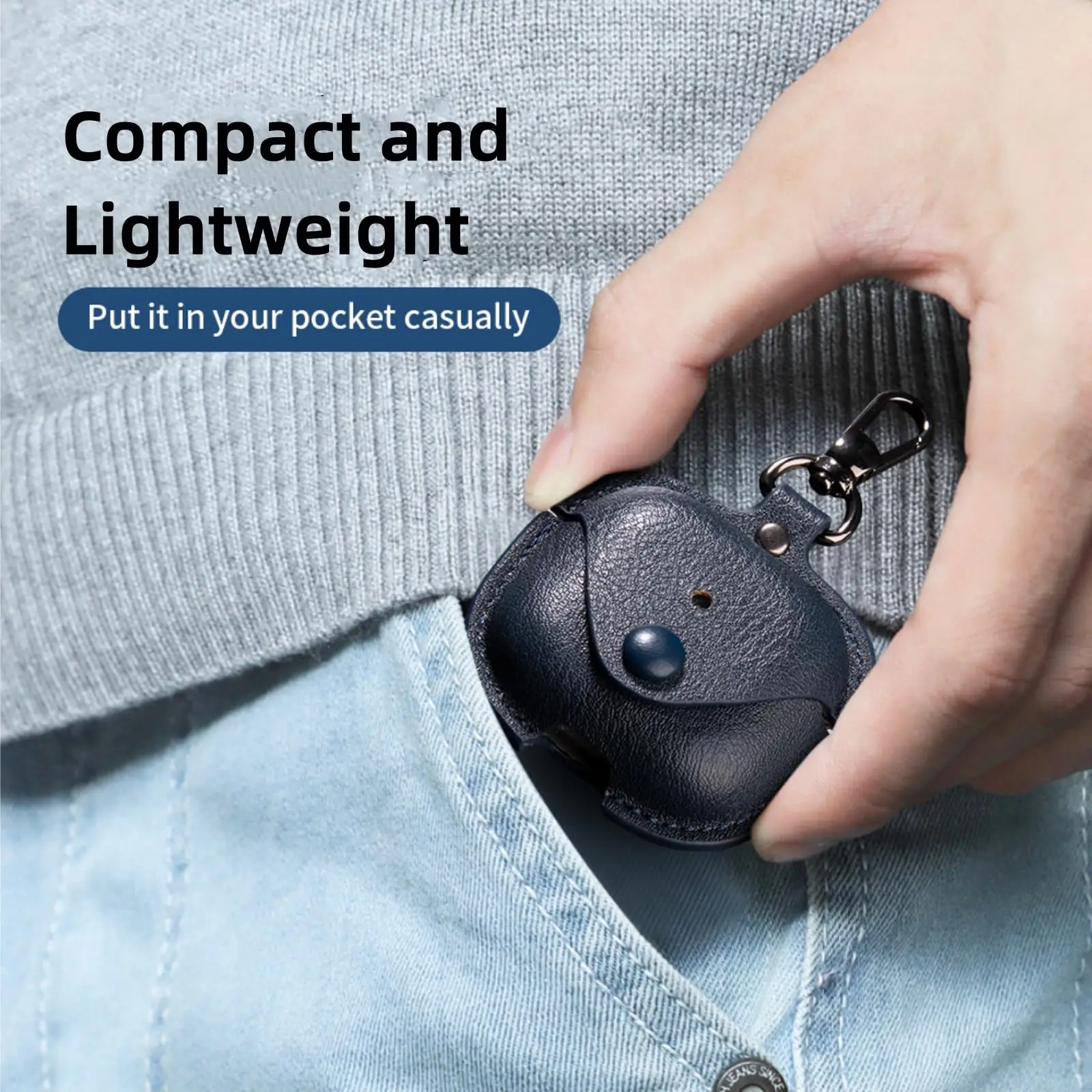 2024 кожаный защитный чехол для беспроводных наушников AirPods 4, чехол для AirPods 4-го поколения с пряжкой для ключей, чехол с защитой от падения