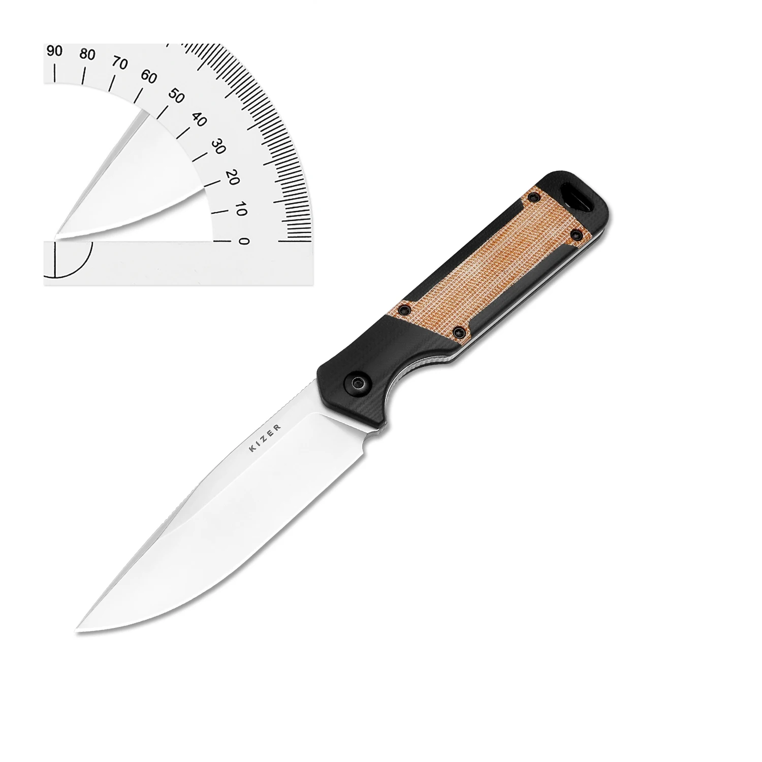 Kizer EDC Fixed Blade Knife Militaw 1067A2 2024 New Nitro-V Blade With G10+KHS300C NA Handle Outdoor Camping Knives