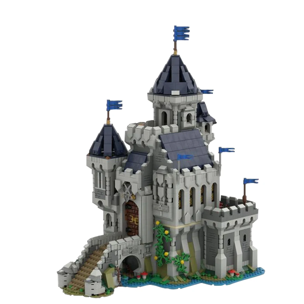 

Moc 31120 Black Falcon Knight's Castle Building Blocks Architecture Medieval Construction DIY Model Sets Toys Adult Kids Gift