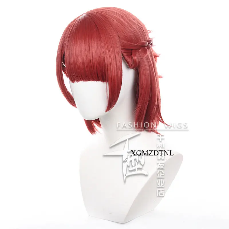 Anime Blue Lock Anri Teieri Cosplay Wig Dark Red Short Hair Football Union Halloween Party Heat-resistant Fiber Hair + Wig Cap