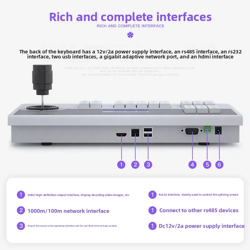 Network decoding matrix control keyboard camera control HD digital 3D remote lever keyboard