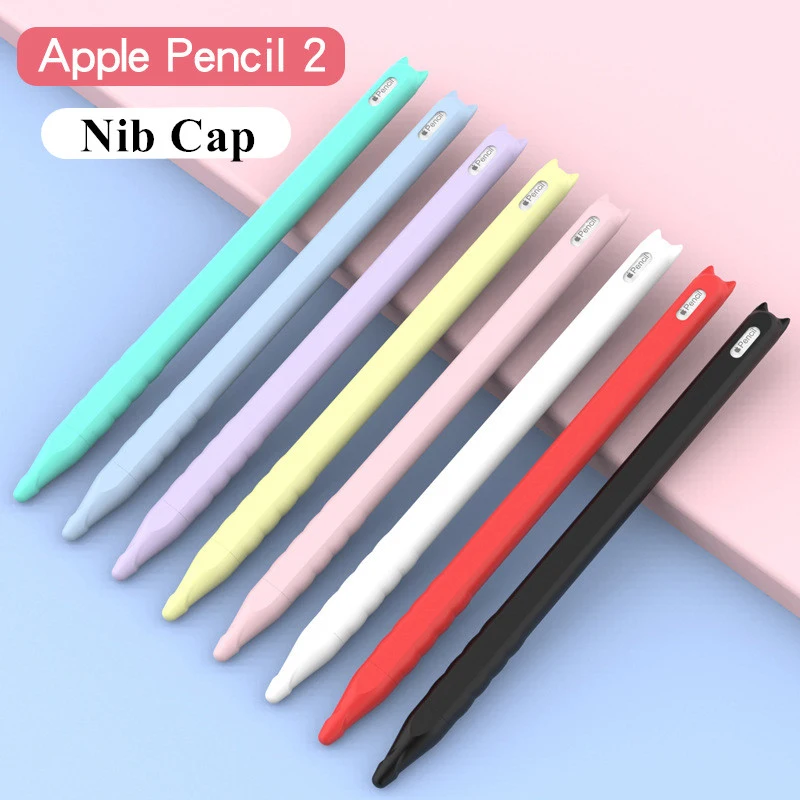 เคสสําหรับ Apple Pencil รุ่นที่ 2 สําหรับ Apple Pencil 2 ที่ใส่อุปกรณ์เสริม ฝาครอบซิลิโคนอ่อนนุ่มระดับพรีเมียมสําหรับดินสอ iPad 2