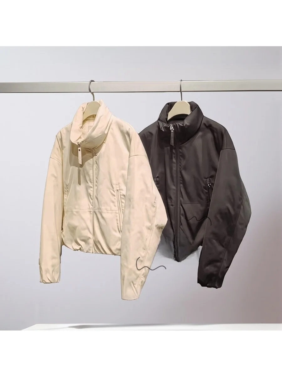 

Fashionable Versatile Short Puffer Jacket Women's Outerwear Warm Stand Collar Jacket Style down Coat Commute Style 90% down