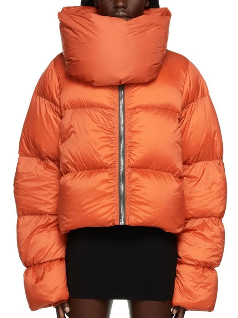 Fashion Women Cotton-padded Coat Snap On Scarf Collar Thick Long Sleeves Zipper Wadded Jackets Autumn 2026 New Coat 8I8C