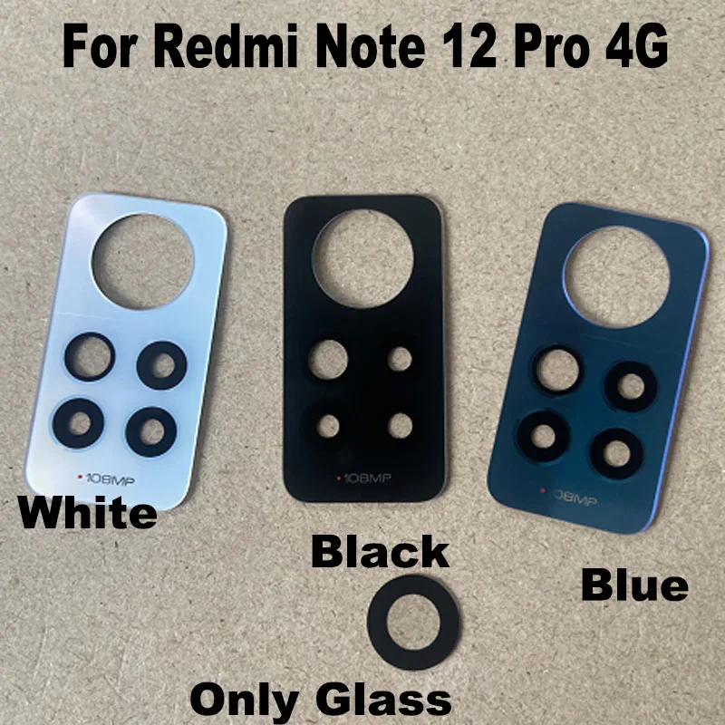 New For Xiaomi Redmi Note 12 Pro 4G Back Camera Glass Rear Camera Glass Lens With Frame Replacement  2209116AG