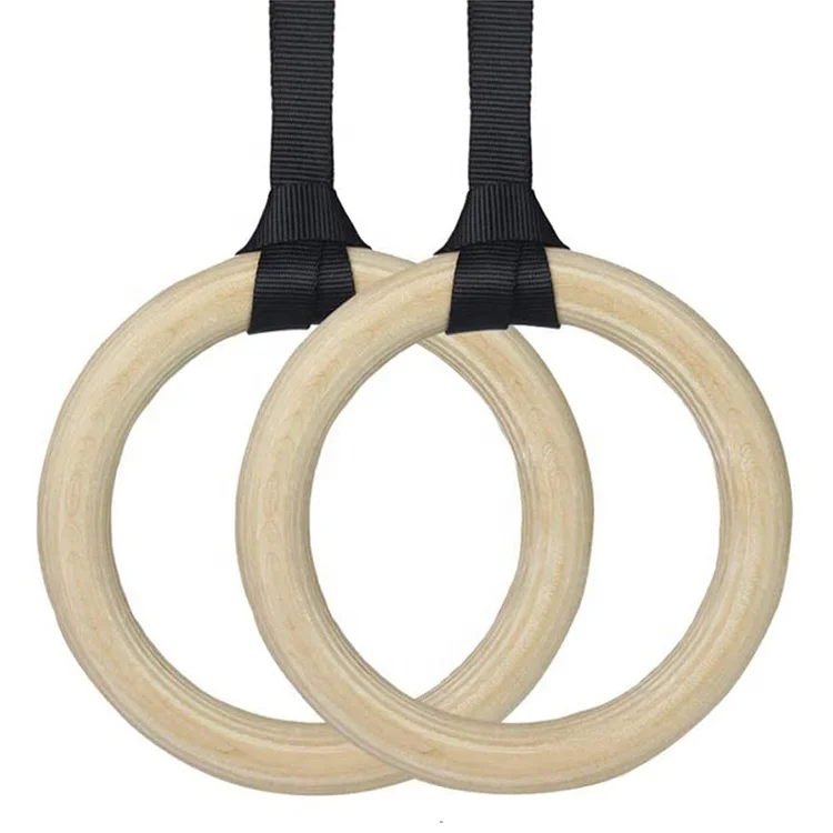 

Outdoor Fitness Equipment Gym Rings Gymnastic Wooden Gym Rings