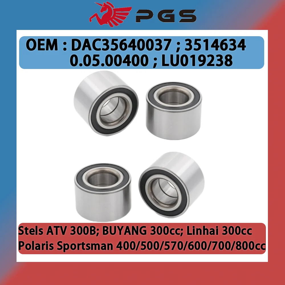 

PGS 4PCS Front Shock Absorber Bearing For Polaris Stels ATV 300B Buyang 300 Feishen FA-D300 DAC35640037 0.05.00400 LU019238