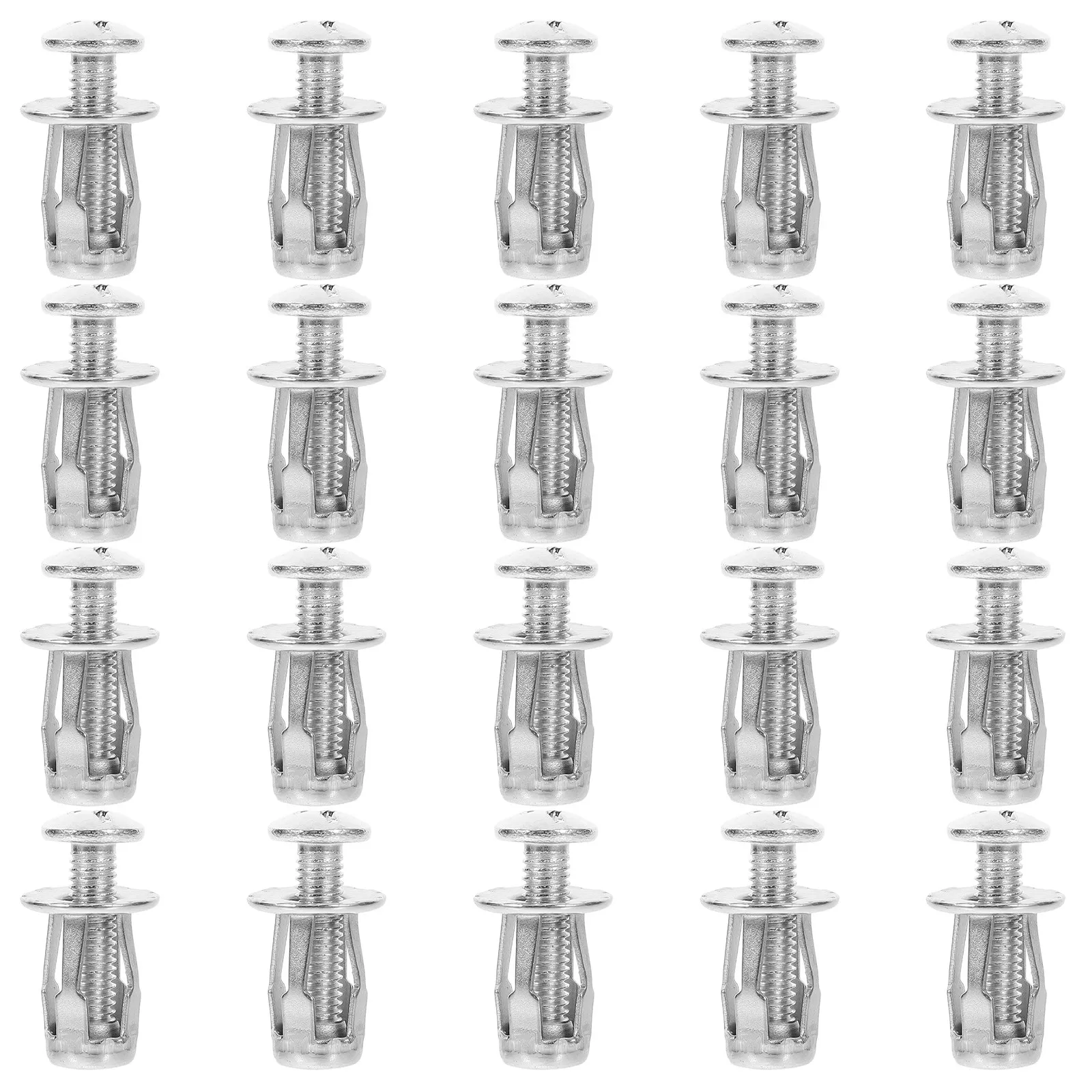 20Pcs Metal Expansion Screws Petal Nuts for Hollow Doors Hollow Wall Anchors Stainless Steel Anchor Repair Kit Rv Wall Anchors