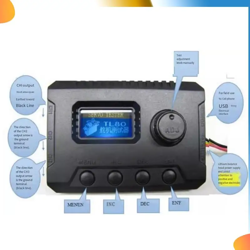 

B48A TL80 RC сервотестер Многофункциональный программируемый цифровой рулевой механизм для RC робота-вертолета Автомобильный сервопривод