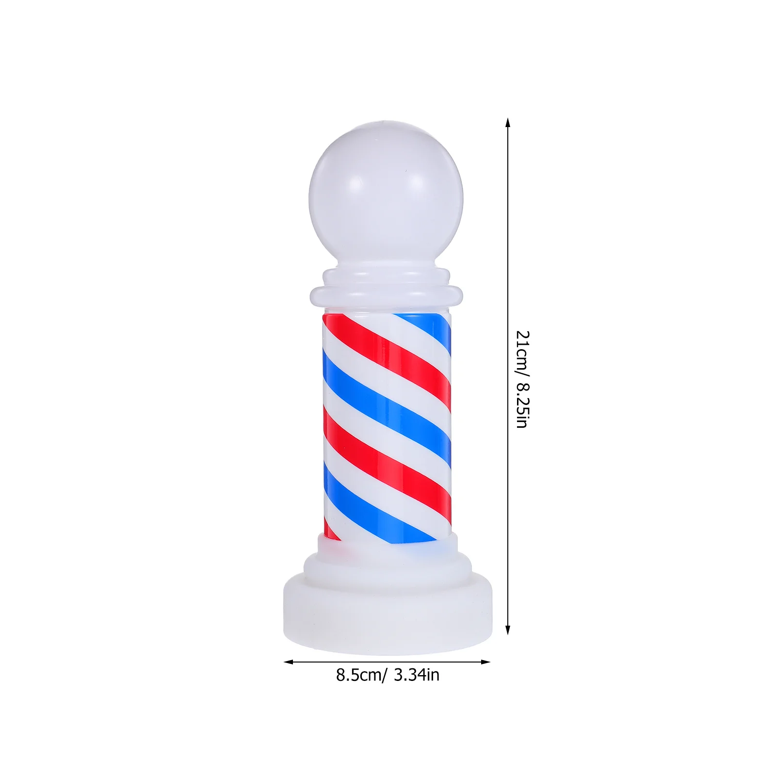 Barber Shop Sign Luminous Pole Lamp Portable Reusable Eye Catching Design Classical Decorative Barber Equipment