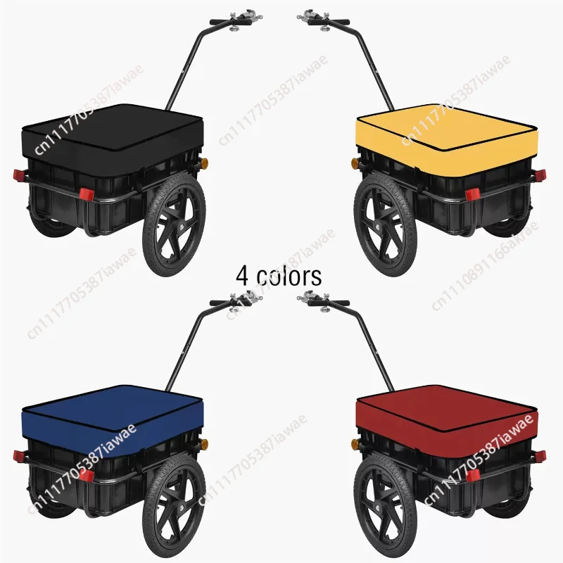 Folding Removable Bike Trailer Color Field Trip Camping Pet Mountain Bike Trailer Random Color