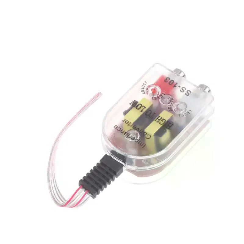 1/3Pcs High To Low Level Audio Output  Adapter Car Subwoofer Impedance Converter Uncharged Power Mode Car Audio Accessories