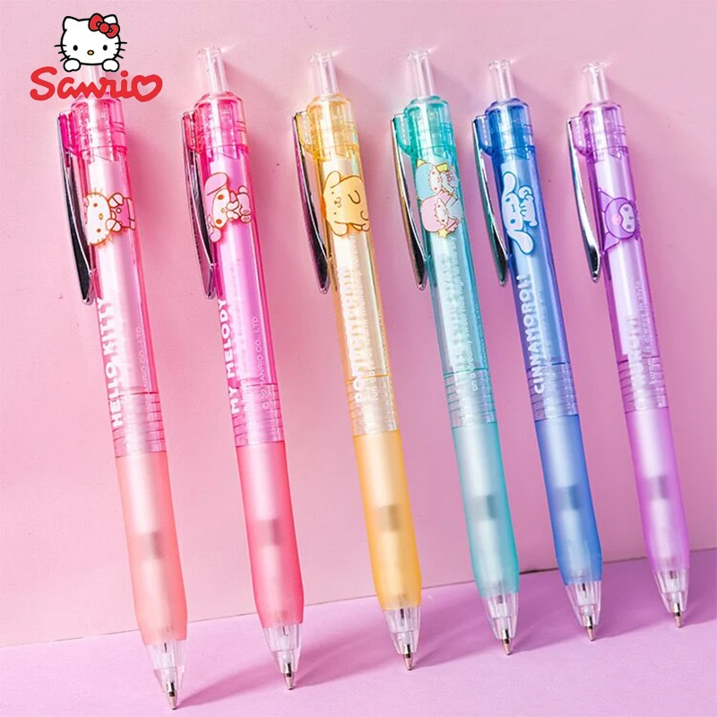 Cartoon Sanrio Mechanical Pencil Metal Pencil Clip Automatic Pencil Cute Hellokitty Melody Cinnamoroll Kuromi Press Pencil