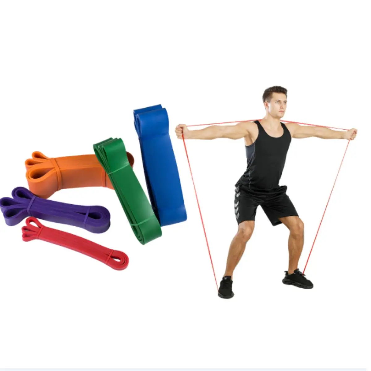 أربطة مقاومة للسحب لأعلى، أربطة تمرين قابلة للسحب للرجال والنساء لتمدد الجسم