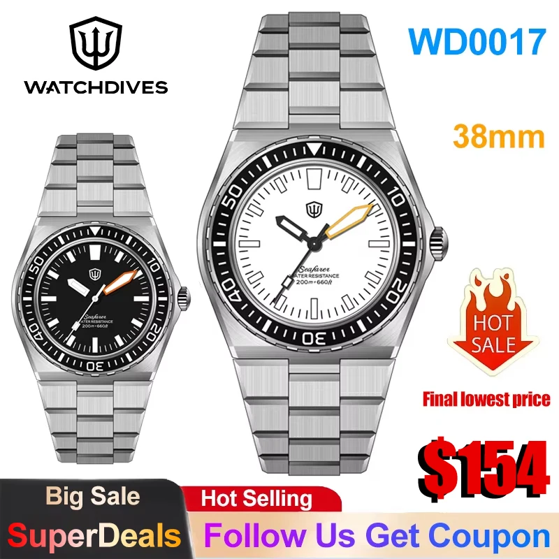 Watchdives WD0017C Quarzuhr VH31/Ronda 515 Uhrwerk 36L Edelstahl Vintage-Uhren 20Bar Leuchtendes Mattes Zifferblatt Herrenuhr