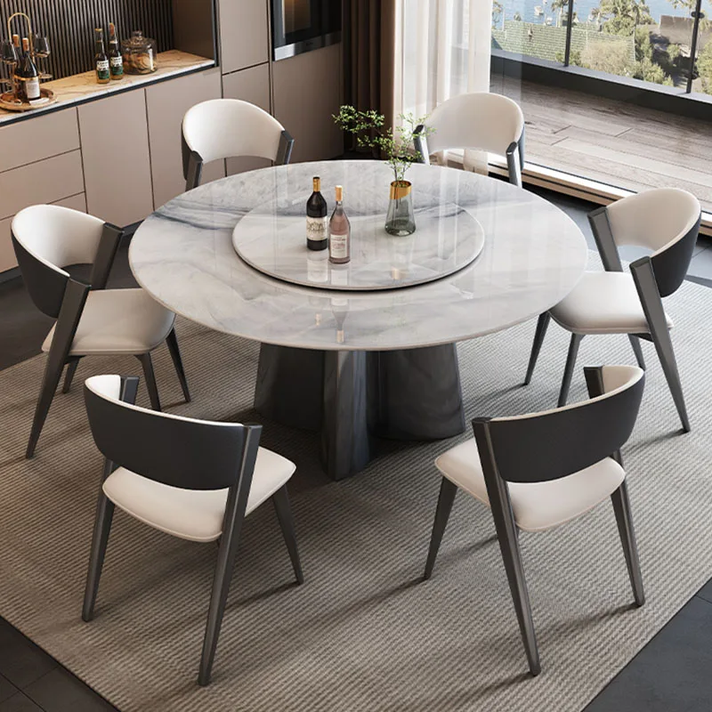 Round New High Quality Dining Table Hotel Lobby Turntable Groceries Bedroom Tables Drinks Food Mesas De Comedor Room Furniture