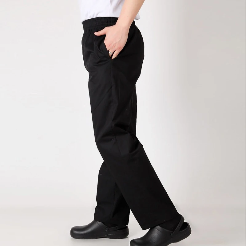 Chef Pants Men Overalls Men Baggy Uniform Catering Kitchen Trouser Canteen Work Loose Cargo Breathable Pants