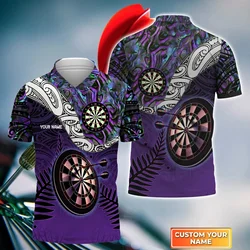 Darts Player Personalized Name 3D All Over Printed Mens Polo Shirt Summer Short Sleeve shirt Street Casual POLO shirt tops WK20