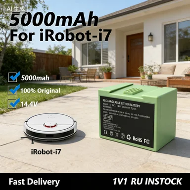 

0 ABL-D1 14.4V 5000MAH Authentic Replacement Parts - Lithium Ion Battery for Roomba e & i Series Robot Vacuums i3+ i4+ i7+ i8+