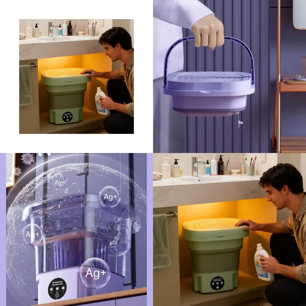 

Портативная стиральная машина 9 л, автоматическое прачечное оборудование, компактная дорожная стиральная машина