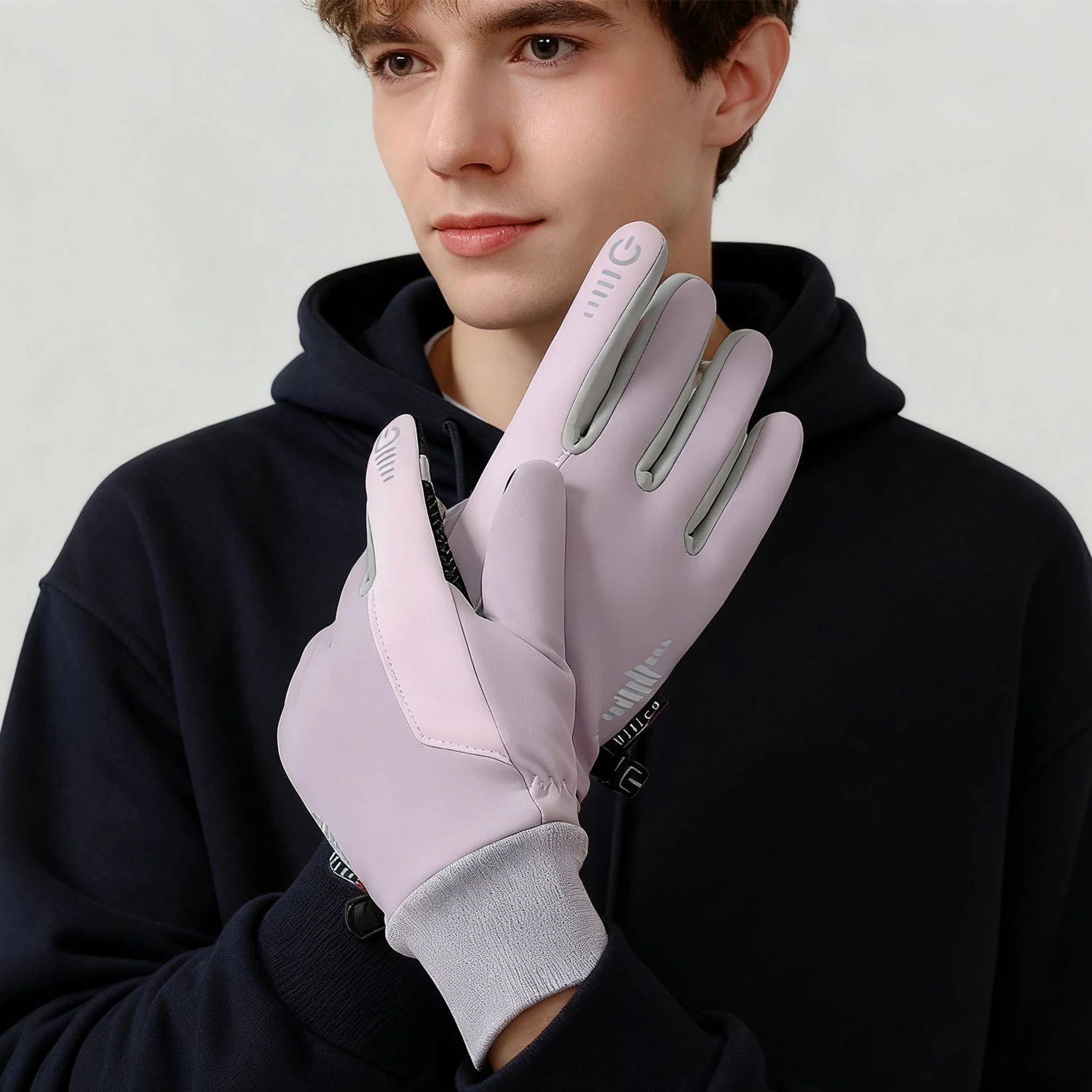 

Gloves Black Winter Warm Cycling Outdoor Sports Running Riding Motorcycle Ski Touch Screen Snowboard Gloves Men