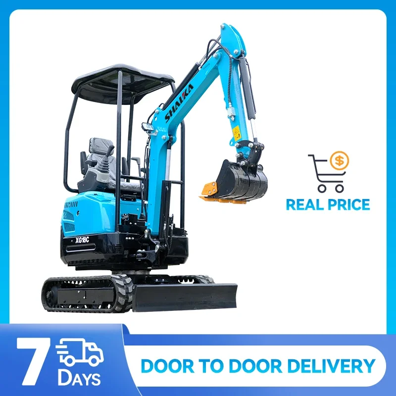 

Hot Sale Mini Excavator 1 Ton 1.2 Ton Customized Kubota Engine 1.5 Ton 1.8 Ton Crawler Excavator EURO 5 EPA Engine Excavator