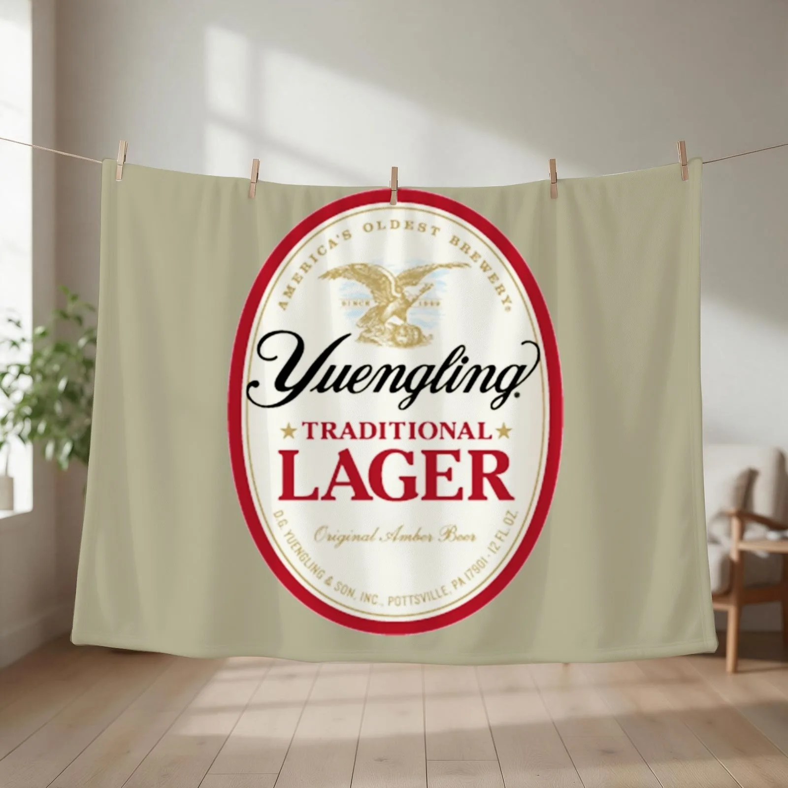BEST SELLING - Yuengling Throw Blanket couch cozy soft plush fuzzy picnic outdoor blanket