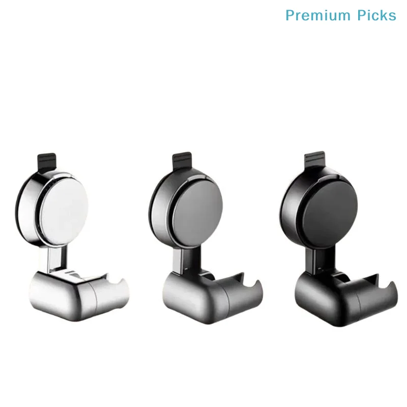 portableDrill-free Suction Cup Shower Holder Wall Mount Adjustable Angle Universal Fit Most Shower Heads for Bathroom Upgrade