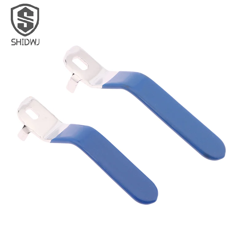 1 Stücke Ventilgriff Hebelgriffe Eisen Verchromt Ersatz Vierteldrehung mit Kunststoffgriff Blau Für DN20 Kugelhahn Großhandel