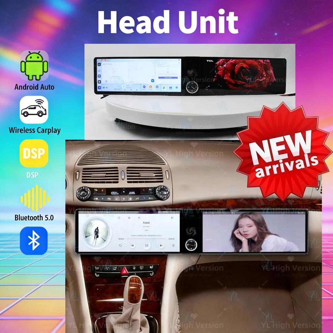 

24.6 Inch Android Auto Carplay For Mercedes Benz E Class CLS W211 2005-2008 Car Radio GPS Navi Stereo Multimedia Player Headunit