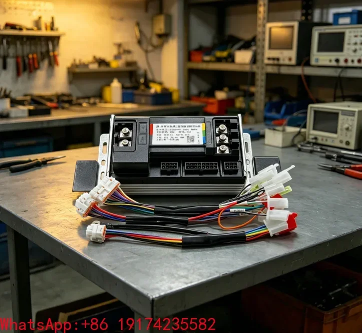 Universal 48V-72V E-motorcycle Controller, New Non-destructive Wiring Free Cut Electric Motor Drive Controller