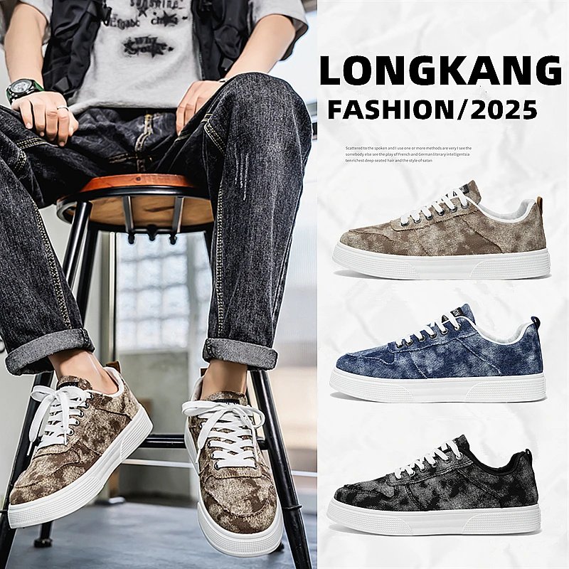 

2025 New Men's Board Shoes,sneakers,skate shoes,Casual Shoes shock-absorbing Casual Travel Durable Soft Sole unisex soft-soled