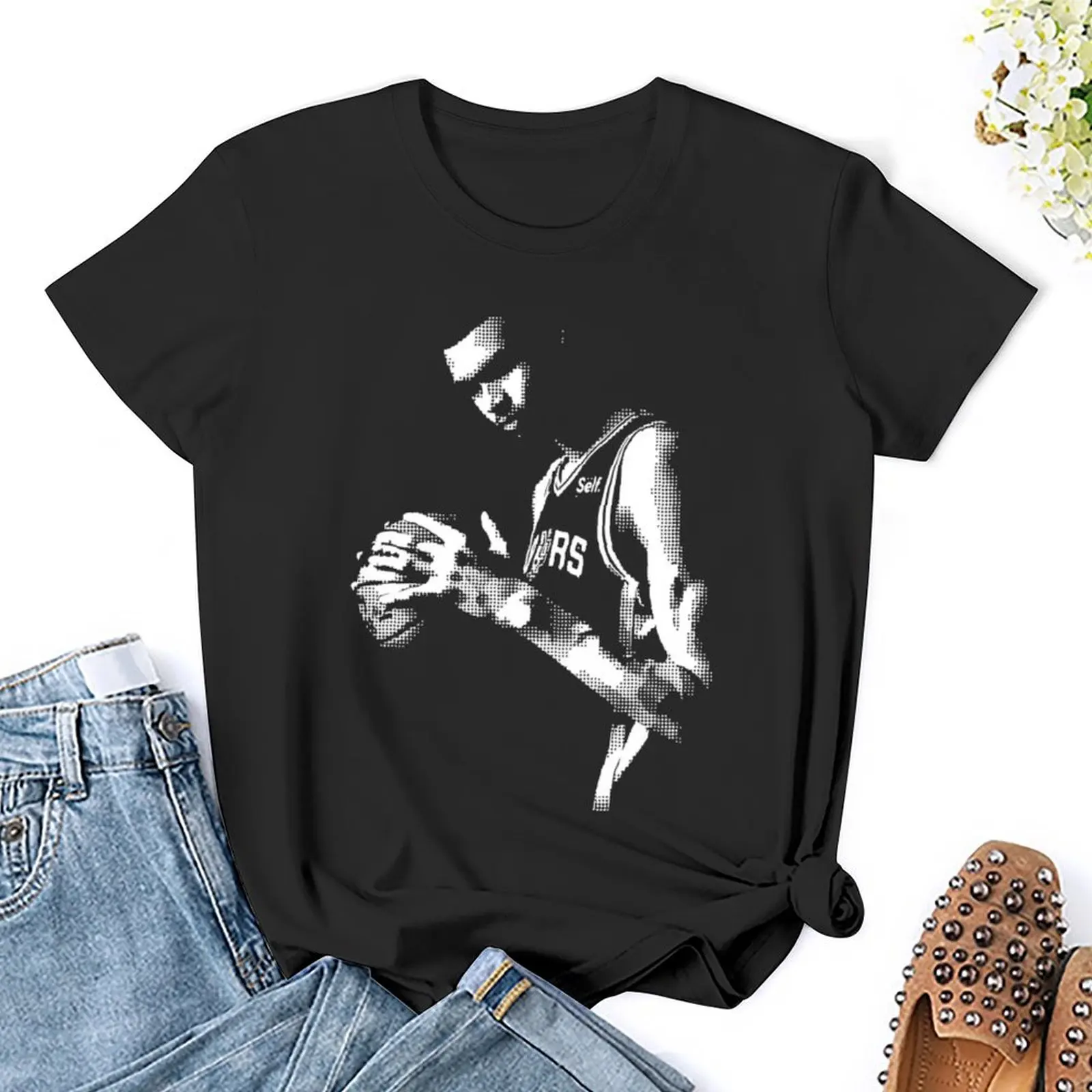 Victor Wembanyama Vector Art 11 t-shirt letnie ubrania czarne damskie t shirt kobiety