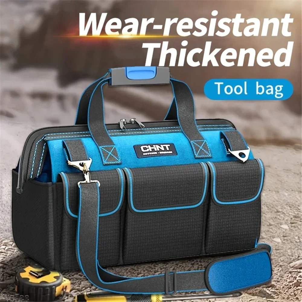 Multifuncional CHNT Tool Bag, Ferramentas eletricista Organizador, Carpinteiro Prático Conveniente Bolsa de Luxo, Tecido de Cinco Camadas