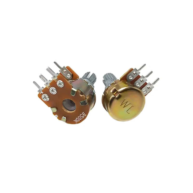 100 SZT. Potencjometr liniowy obrotowy WH148 1K 10K 20K 50K 100K 500K Ohm 3Pin/6Pin Oś 15mm Typ B Rezystor zmienny do Arduino — zdjęcie produktu 4
