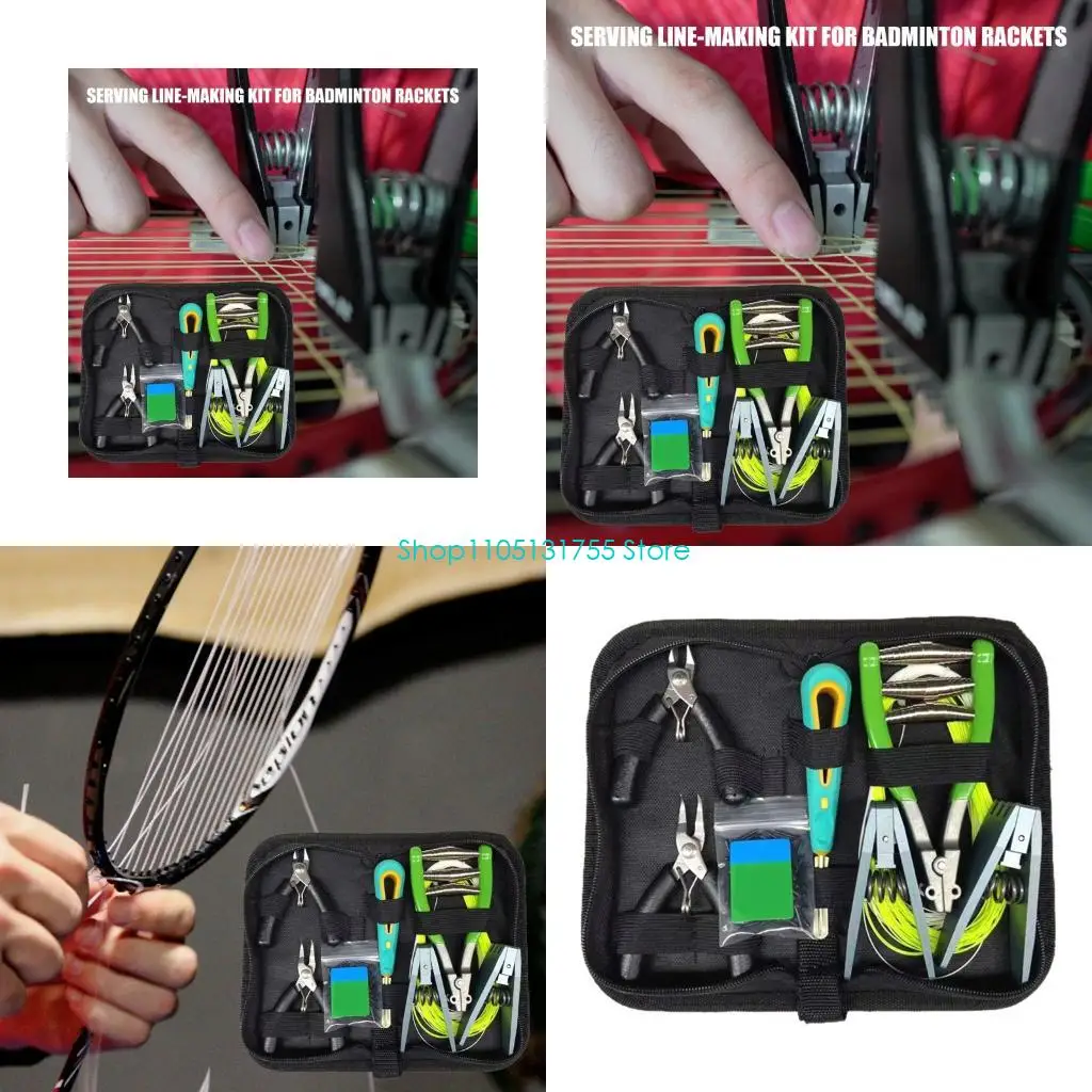 

K0EF Stringing Clamp Set For Badminton Repair Ensuring Great Fit & Safe Line Holding