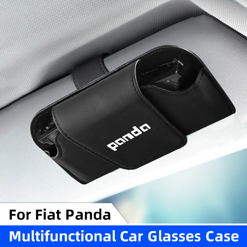 Car Sun Visor Glasses Holder Case For Fiat Panda 2011 2008 2009 Coss4x4 Sunglasses Protective Box Clip Eyeglasses Storage Holder