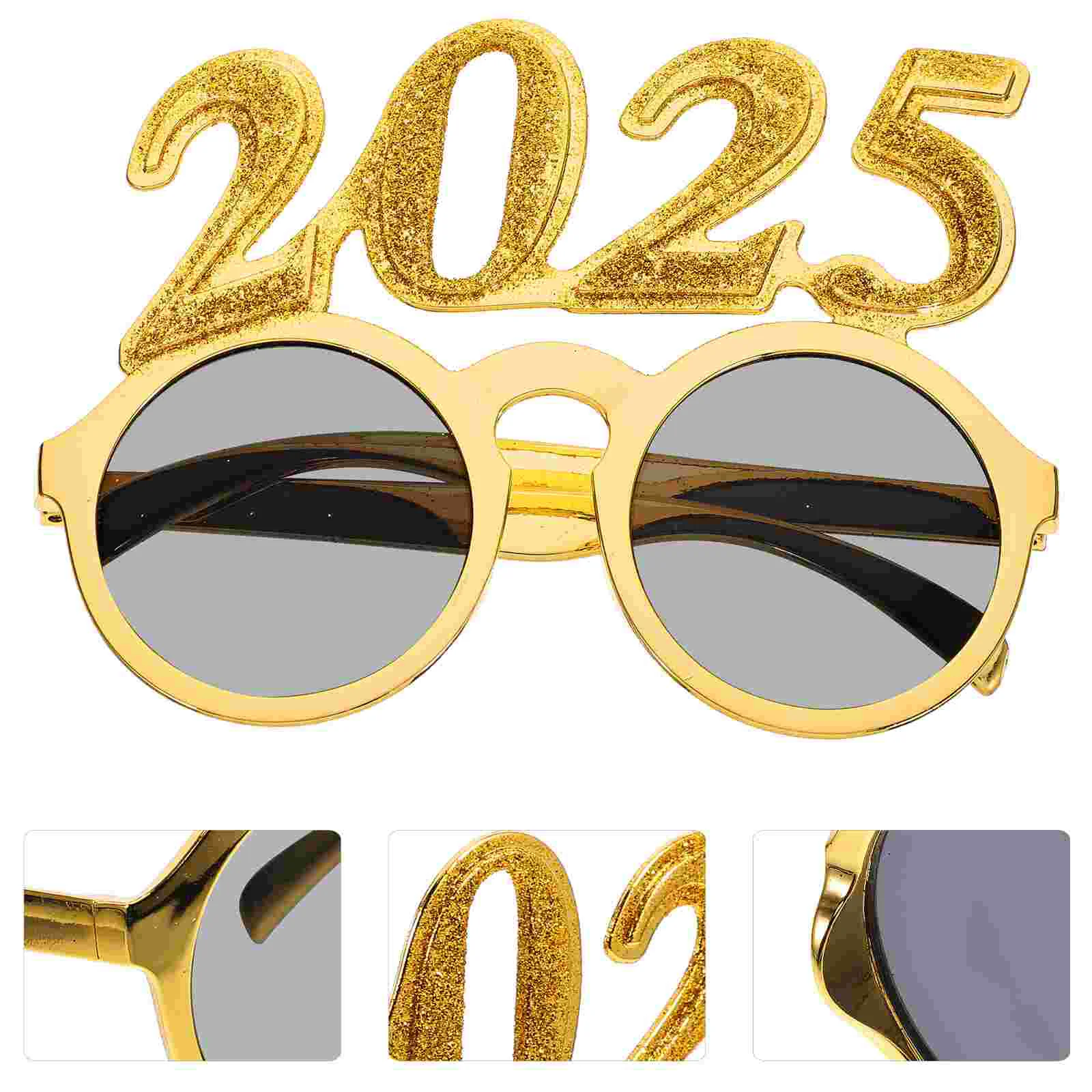 

Sticky Powder 2025 Glasses Years Eve Hats PC Happy Crown Headbands Party Eyewear