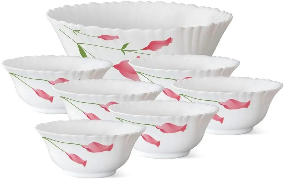 

Diana Opalware Pudding Set, 7-Pieces, White