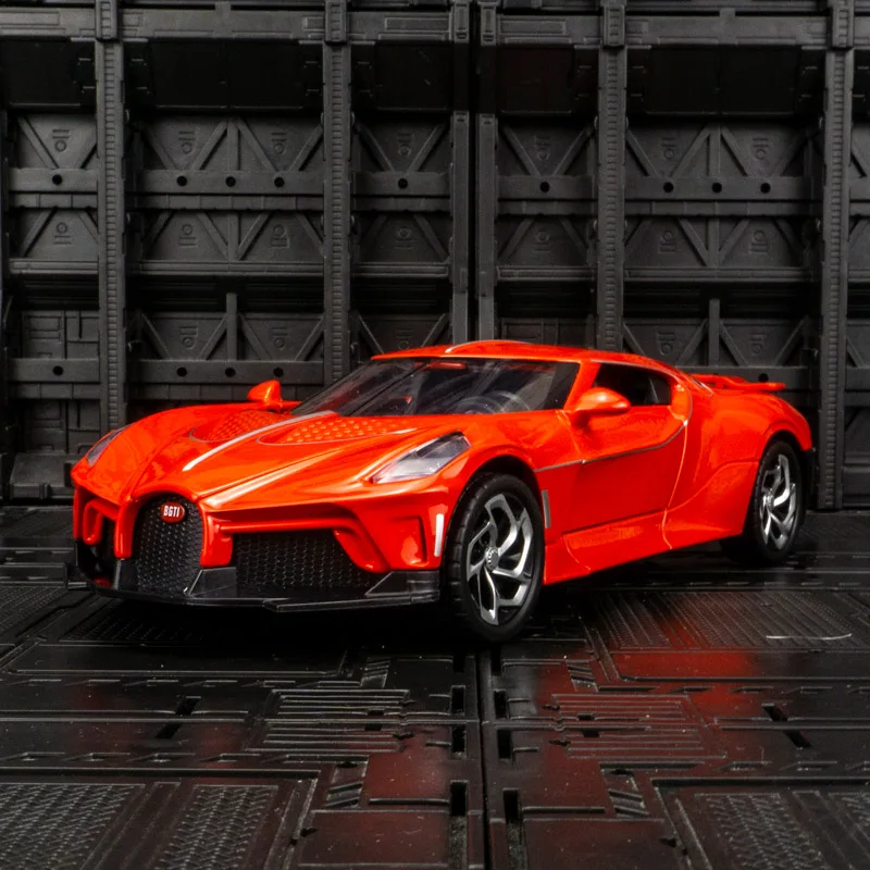 Modèle de supercar en alliage Bugatti La Voiture Noire 1:24, portes et coffre de capot pouvant ouvrir le cadeau d'anniversaire du garçon
