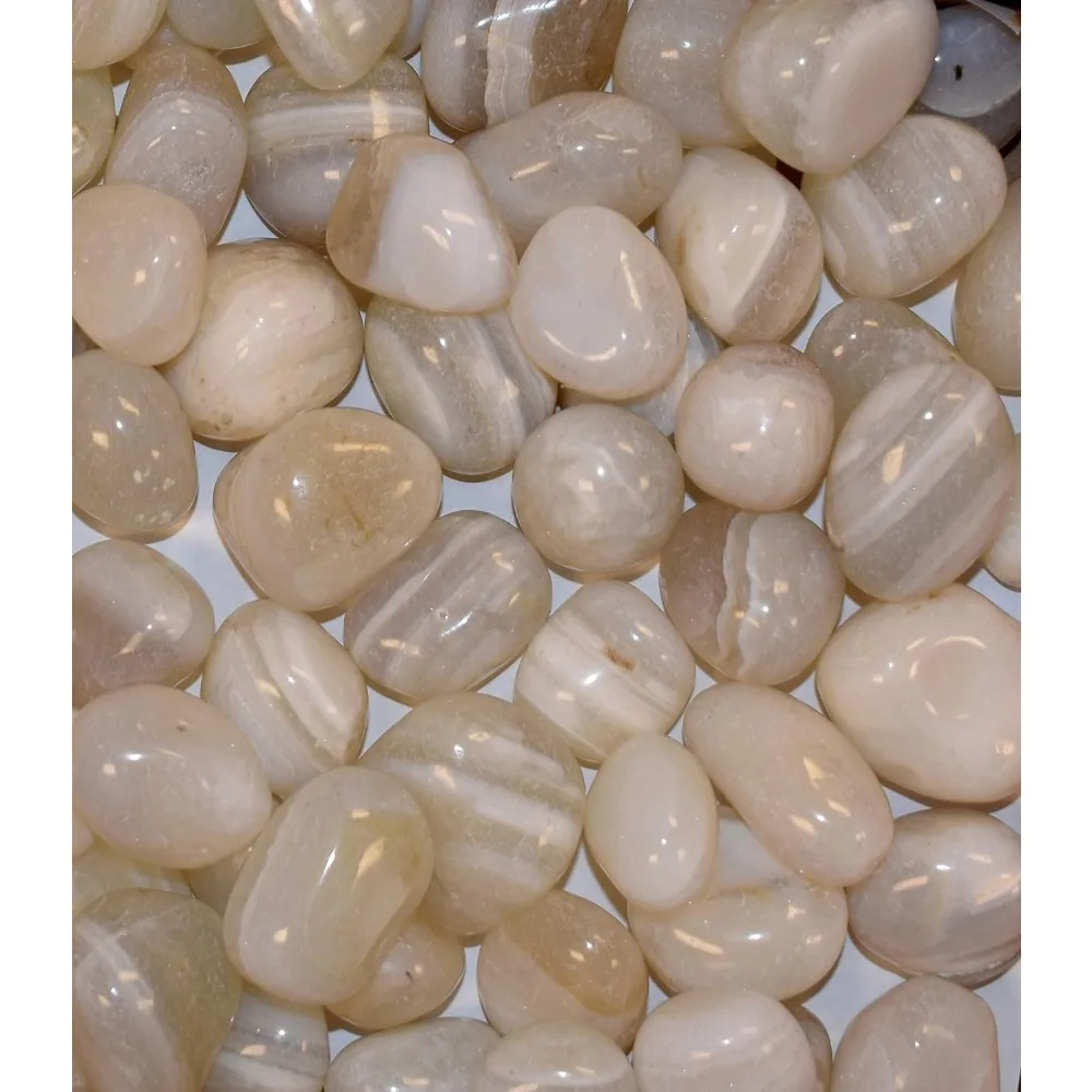 

10 Lbs Decorative Pebble, Modern White Onyx High Polished Decorative Pebble