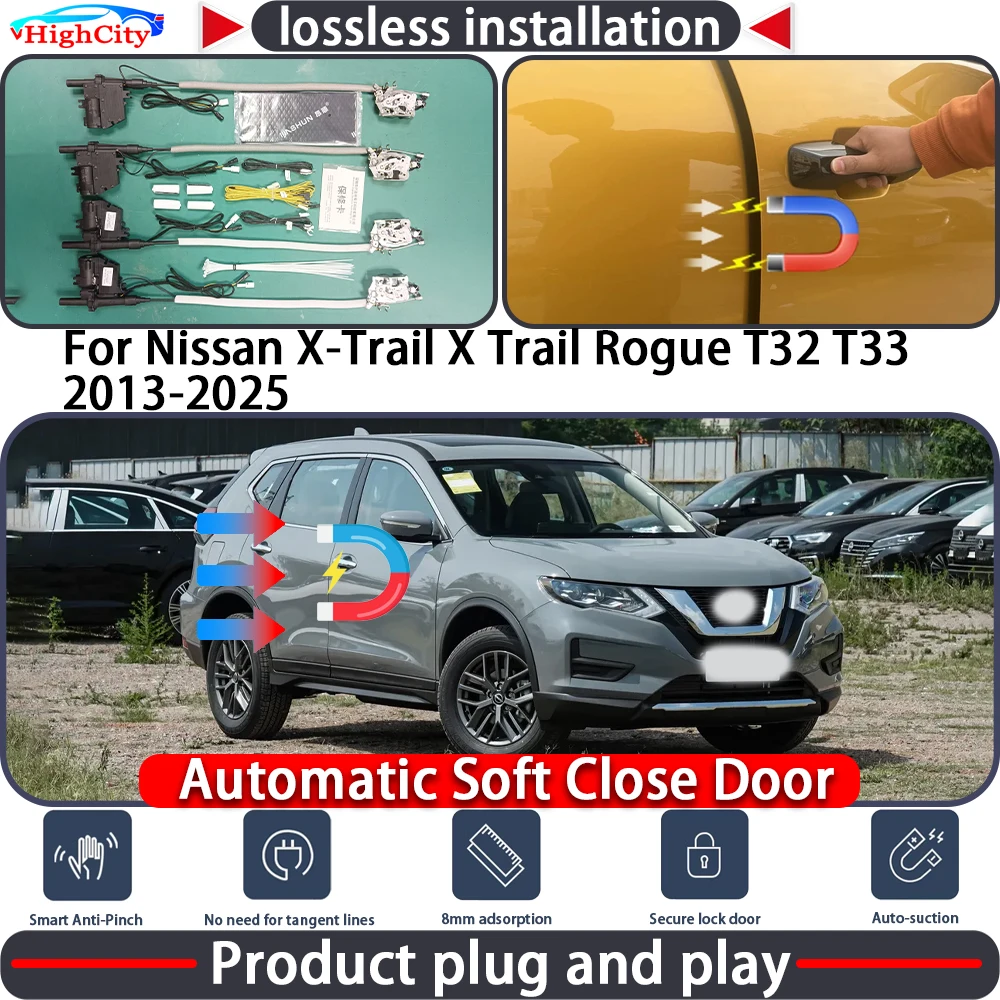 

Electric Closing Door Lock Actuator for Nissan X-Trail X Trail Rogue T32 T33 2013-2025 Soft Close Power Latch System Auto