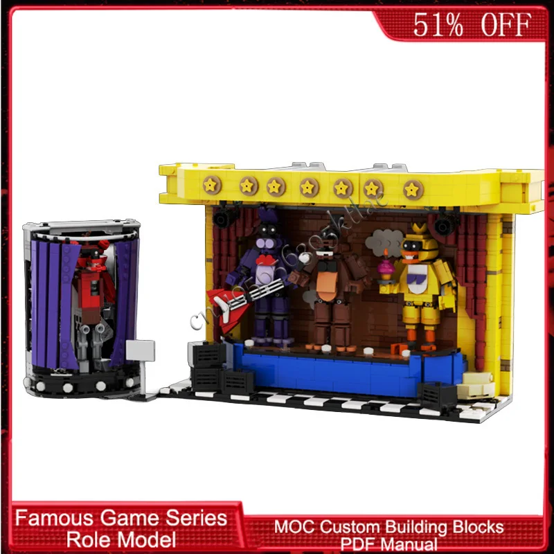 1878 PCS Popular Game Character Series Horror Party Puppet MOC Customize Modular Building Block Model DIY Boy Holiday Toy Gifts