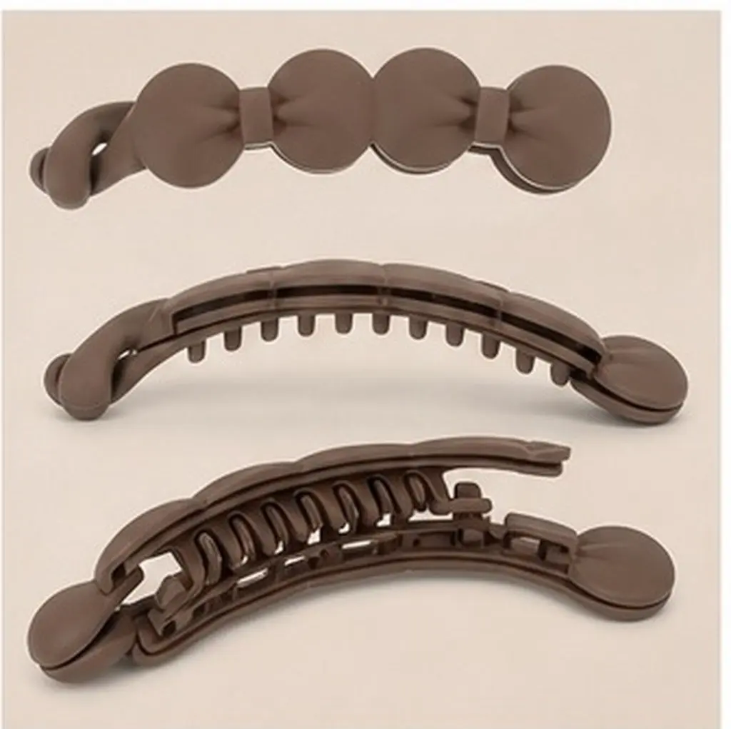3 Pcs Chic Clip Hair Styling Tools Banana Clips for Fine Accessories Women Thick Ponytail Holders