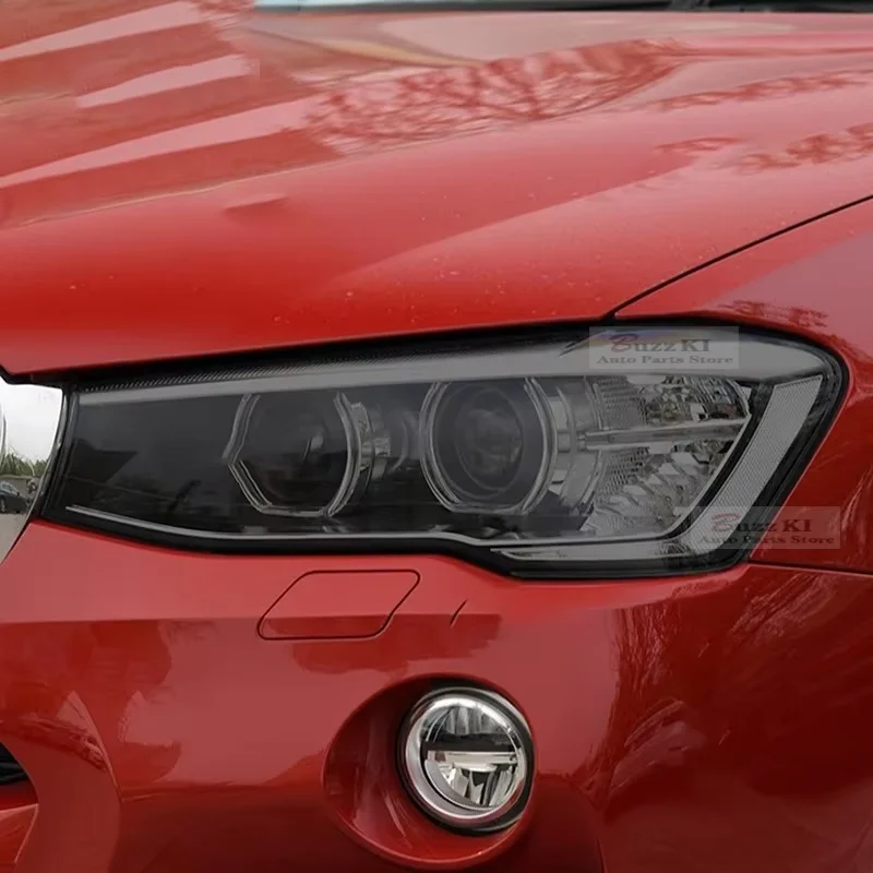 Für BMW X3 F25 2014–2017, Zubehör, 2 Stück, Auto-Scheinwerfer-Schutzfolie, geräuchert, schwarz, Tönung, transparent, TPU, Autoaufkleber